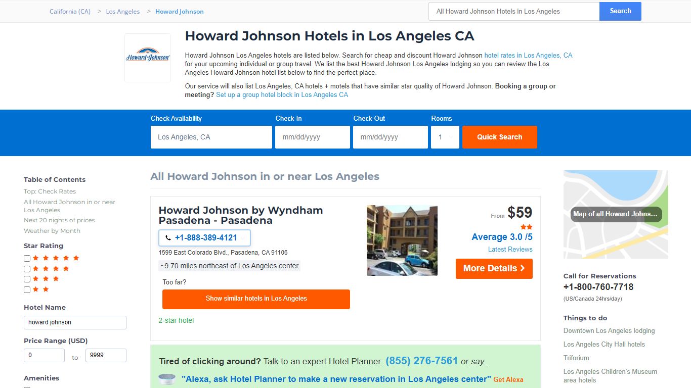 Howard Johnson Hotels in Los Angeles CA - HotelPlanner.com