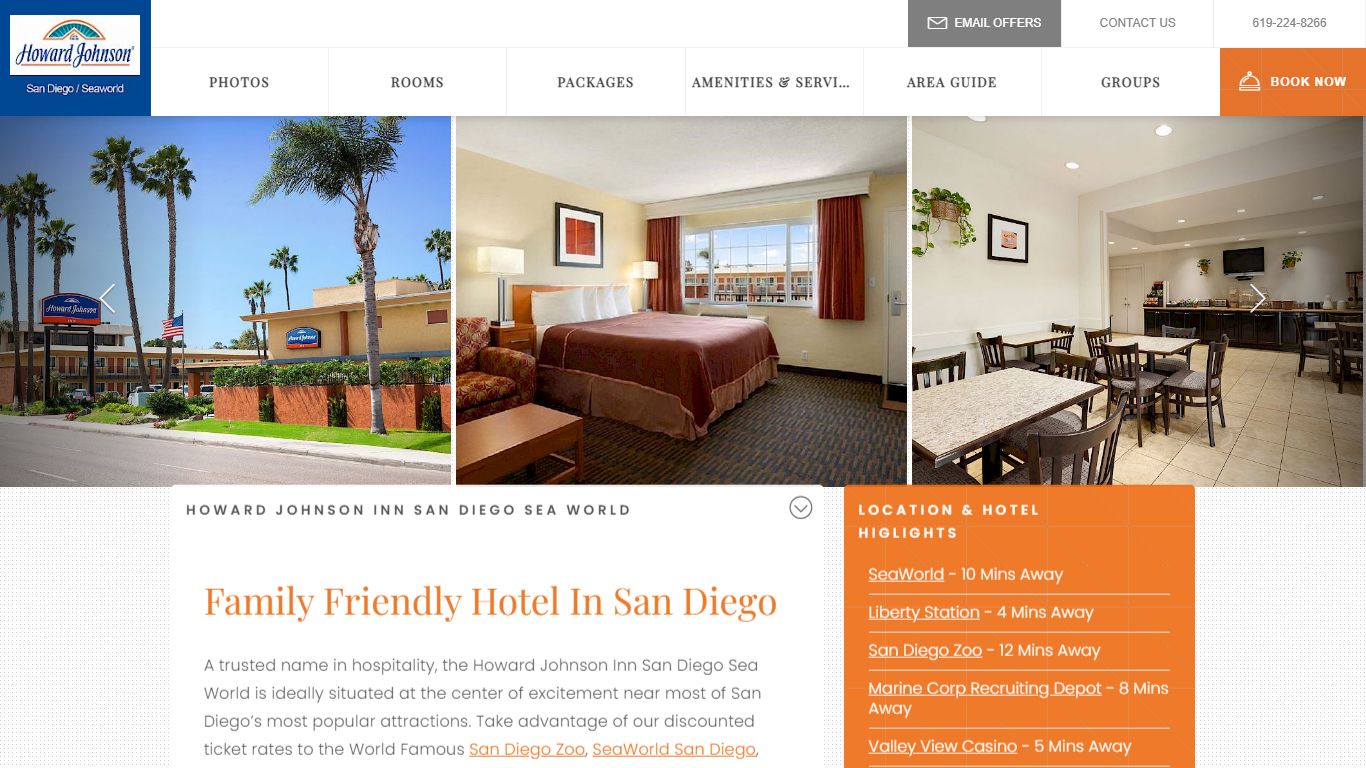 Howard Johnson Inn San Diego Sea World Hotel Budget Rooms